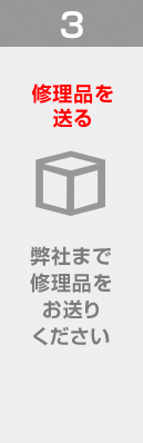 3. 修理品を送る / 弊社まで修理品をお送りください